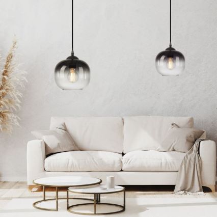 JUST LIGHT. 15420-18 - Lampadario a sospensione con filo ZEA 1xE27/25W/230V nero