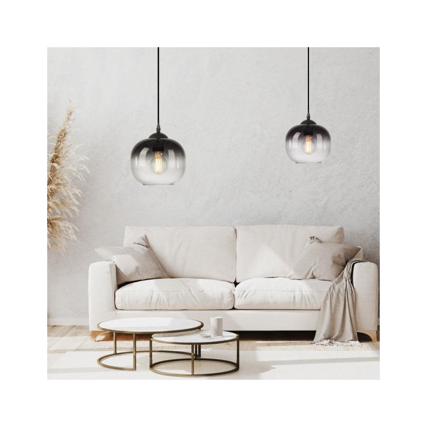 JUST LIGHT. 15420-18 - Lampadario a sospensione con filo ZEA 1xE27/25W/230V nero