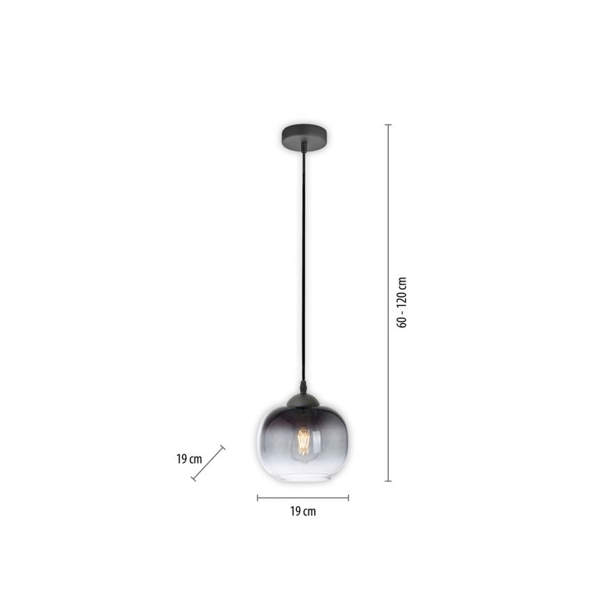 JUST LIGHT. 15420-18 - Lampadario a sospensione con filo ZEA 1xE27/25W/230V nero