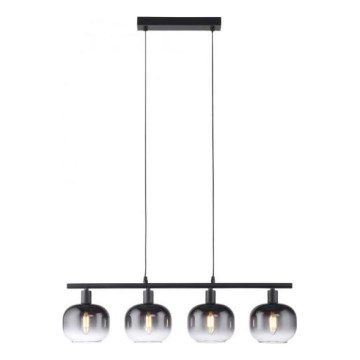 JUST LIGHT. 15421-18 - Lampadario a sospensione con filo ZEA 4xE14/25W/230V nero