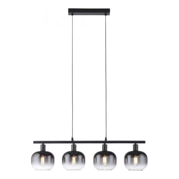 JUST LIGHT. 15421-18 - Lampadario a sospensione con filo ZEA 4xE14/25W/230V nero