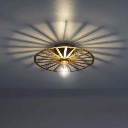 JUST LIGHT. 15635-60 - Plafoniera SPIKE 1xE27/40W/230V diametro 30 cm ottone