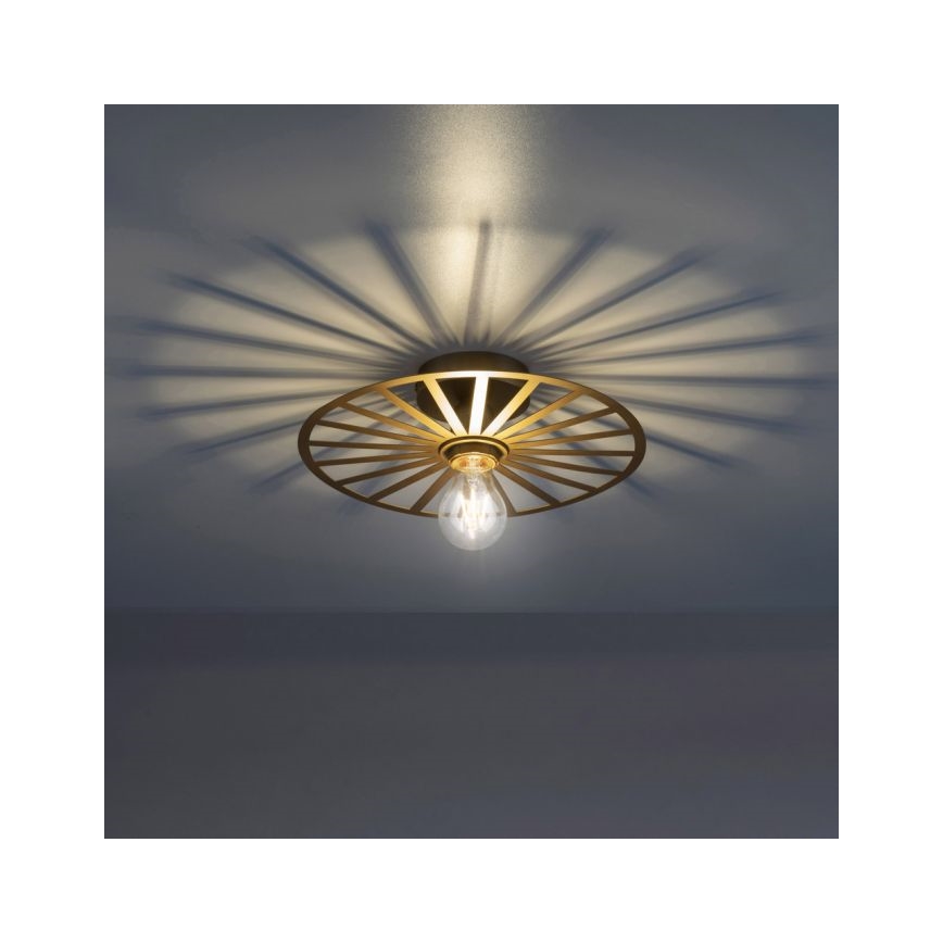 JUST LIGHT. 15635-60 - Plafoniera SPIKE 1xE27/40W/230V diametro 30 cm ottone