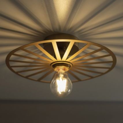 JUST LIGHT. 15635-60 - Plafoniera SPIKE 1xE27/40W/230V diametro 30 cm ottone
