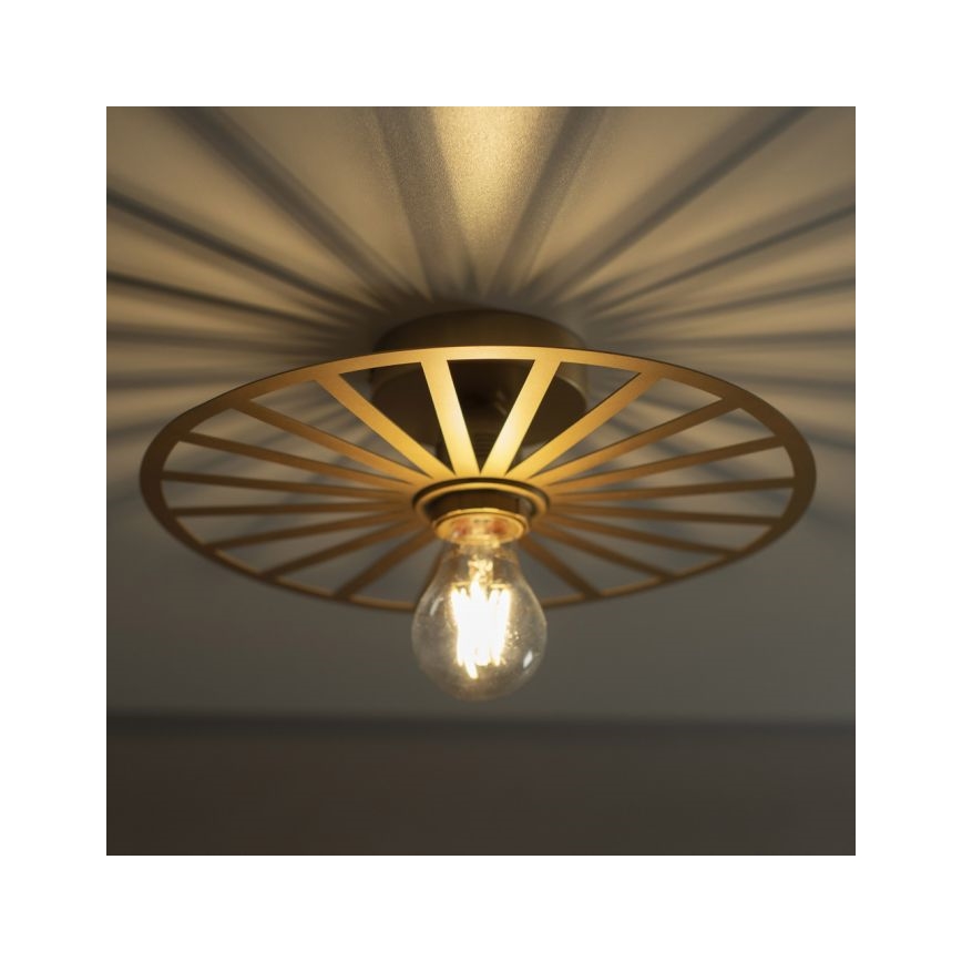JUST LIGHT. 15635-60 - Plafoniera SPIKE 1xE27/40W/230V diametro 30 cm ottone