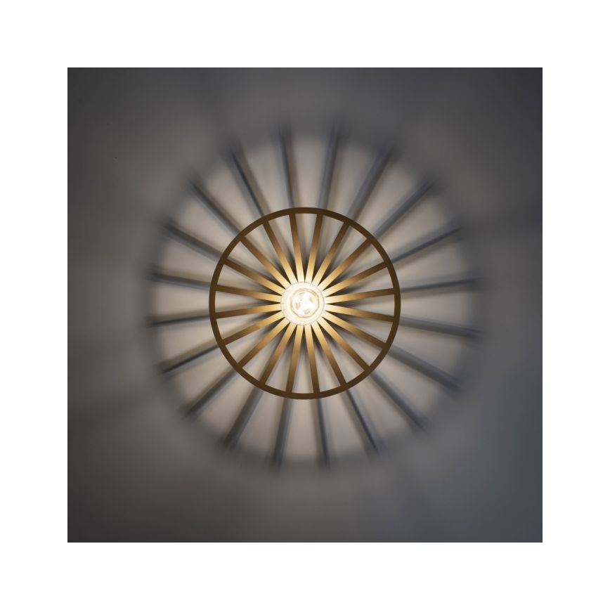 JUST LIGHT. 15635-60 - Plafoniera SPIKE 1xE27/40W/230V diametro 30 cm ottone
