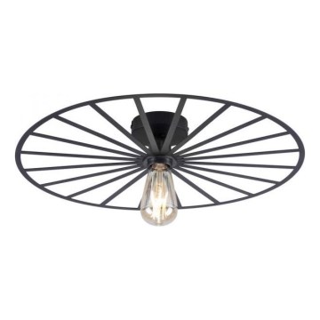 JUST LIGHT. 15636-18 - Plafoniera SPIKE 1xE27/40W/230V diametro 50 cm nero