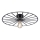 JUST LIGHT. 15636-18 - Plafoniera SPIKE 1xE27/40W/230V diametro 50 cm nero