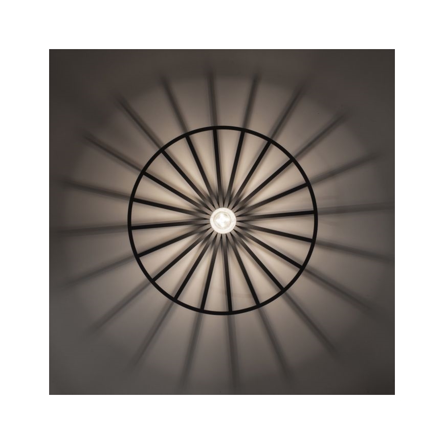 JUST LIGHT. 15636-18 - Plafoniera SPIKE 1xE27/40W/230V diametro 50 cm nero
