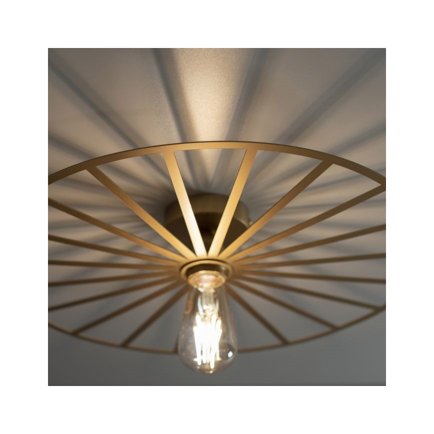 JUST LIGHT. 15636-60 - Plafoniera SPIKE 1xE27/40W/230V diametro 50 cm ottone