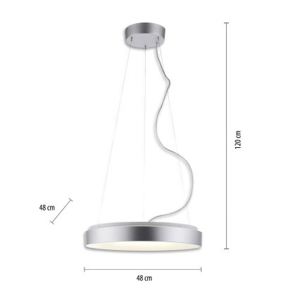 JUST LIGHT. 17075-21 - Suspension filaire à intensité variable KETO ANIKA LED/26,5W/230V 2700-5000K + Télécommande