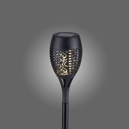 JUST LIGHT. 19106-18-3 - SET 3x Lampada LED solare FACKEL LED/0,24W/1,2V 200 mAh IP44 nero