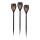 JUST LIGHT. 19106-18-3 - SET 3x Lampada LED solare FACKEL LED/0,24W/3,7V IP44 nero