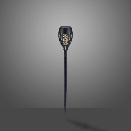 JUST LIGHT. 19106-18-3 - SET 3x Lampada LED solare FACKEL LED/0,24W/3,7V IP44 nero