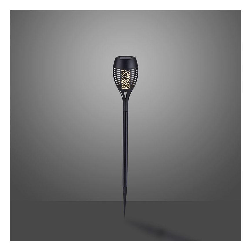 JUST LIGHT. 19106-18-3 - SET 3x Lampada LED solare FACKEL LED/0,24W/3,7V IP44 nero