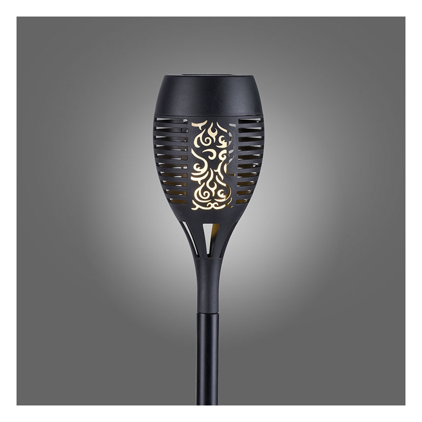 JUST LIGHT. 19106-18-3 - SET 3x Lampada LED solare FACKEL LED/0,24W/3,7V IP44 nero