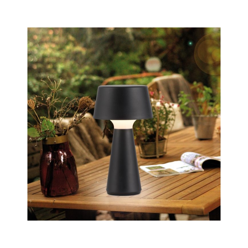 JUST LIGHT. 19260-18 - Lampe d'extérieur à intensité variable ABERA LED/3W/3,7V 2000 mAh USB IP54 noir