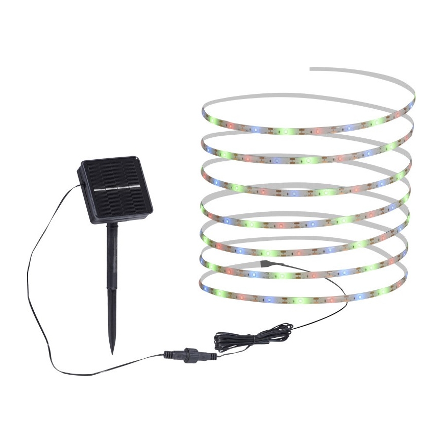 JUST LIGHT. 19971-18 - Ruban LED solaire RGB TEANIA LED/3,7 V 5 m 1200 mAh IP44 noir