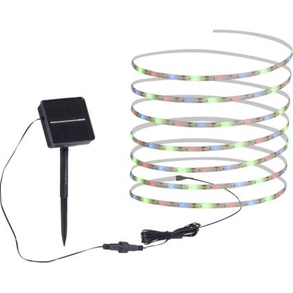 JUST LIGHT. 19971-18 - Striscia solare LED RGB TEANIA LED/3,7V 5 m 1200 mAh IP44 nera