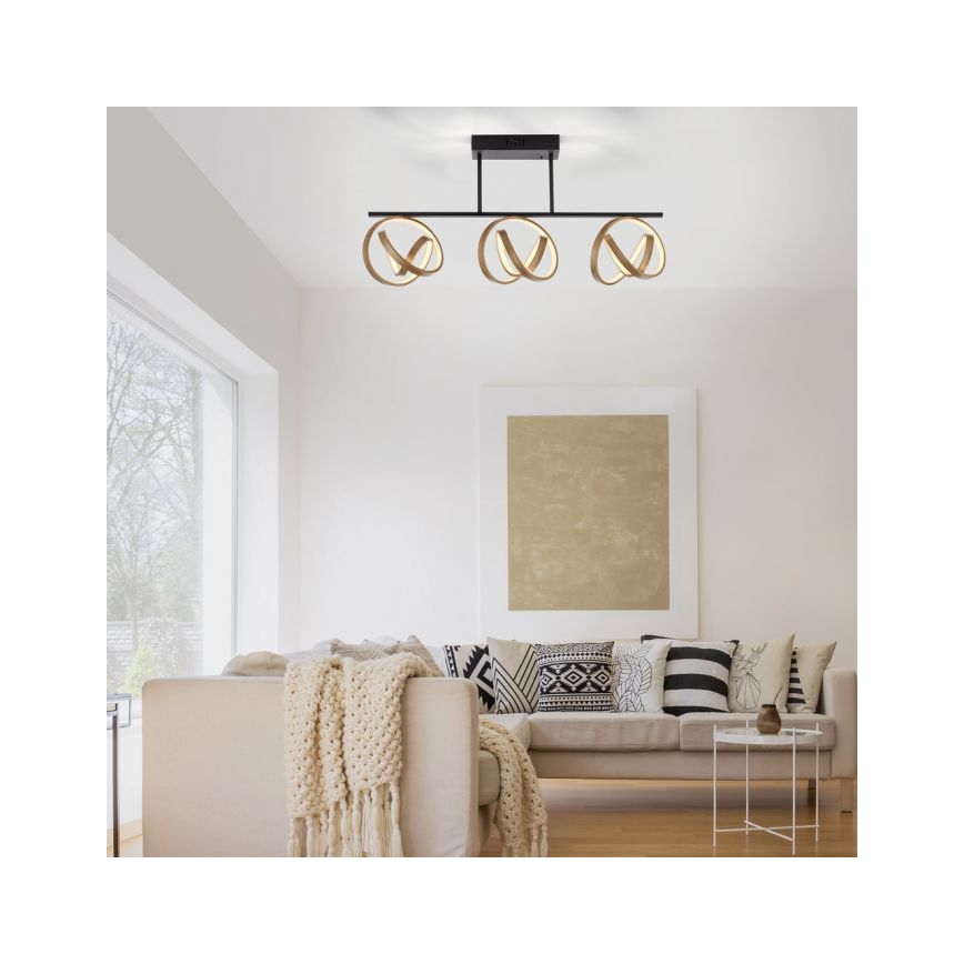 JUST LIGHT. 6245-18 - Plafonnier à intensité variable LOOP 3xLED/11W/230V 2700-5000K + télécommande