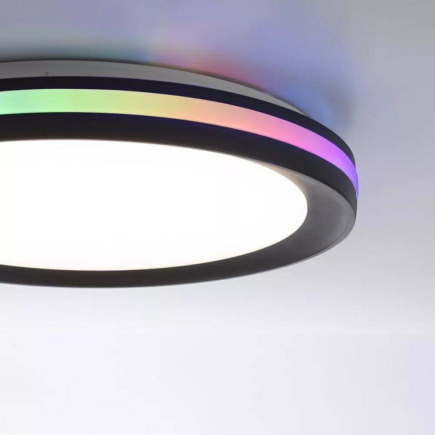 JUST LIGHT. 7509018 - Plafonier RGBW à intensité variable GANGES LED/24W/230V 2700-5000K + Télécommande
