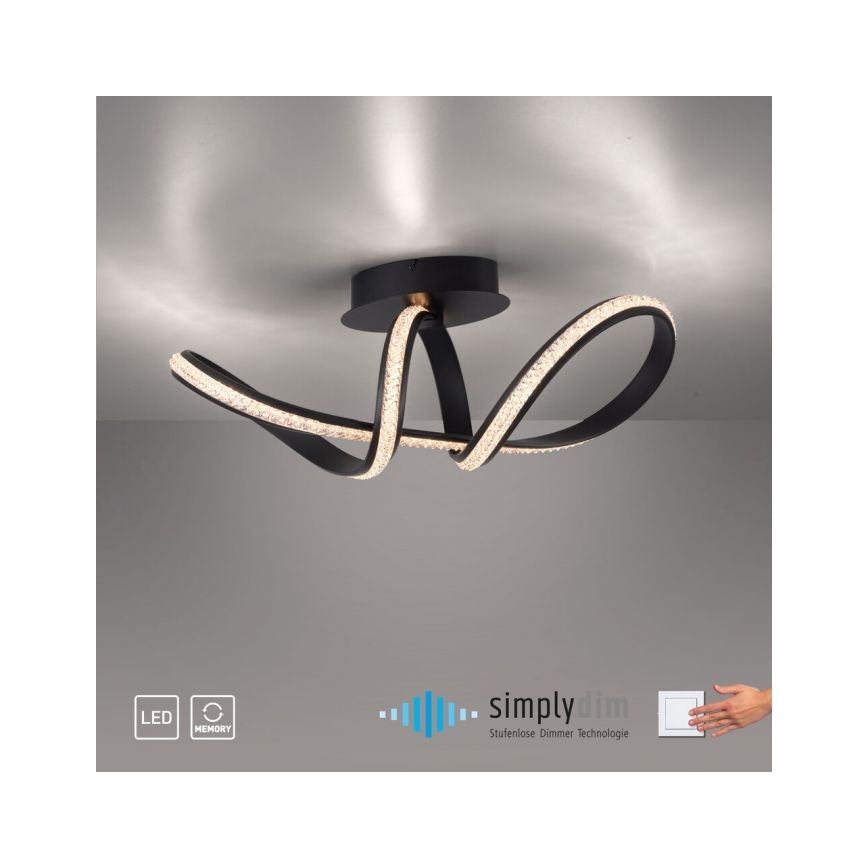 JUST LIGHT. 8475-18 - Plafonnier à intensité variable BRILLA LED/29W/230V noir