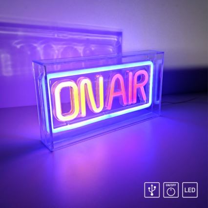 JUST LIGHT. 85013-70 - LED-Neon-Tischdekoration NEON LED/4W/5V On Air