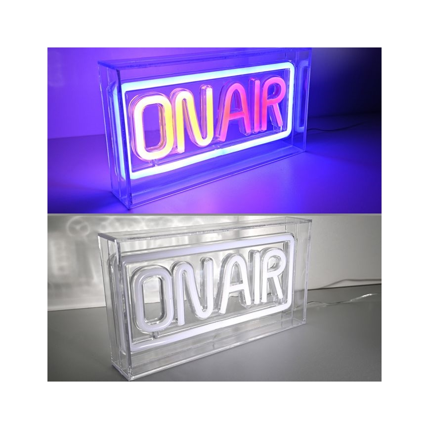 JUST LIGHT. 85013-70 - LED-Neon-Tischdekoration NEON LED/4W/5V On Air
