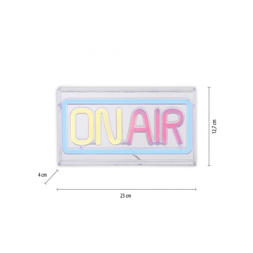JUST LIGHT. 85013-70 - LED-Neon-Tischdekoration NEON LED/4W/5V On Air