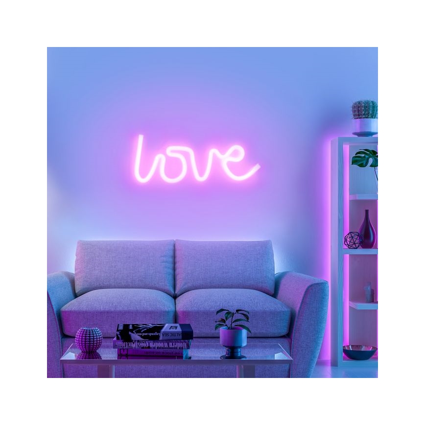 JUST LIGHT. 85021-87 - LED Decorazione murale al neon NEON LED/6,5W/5V Love
