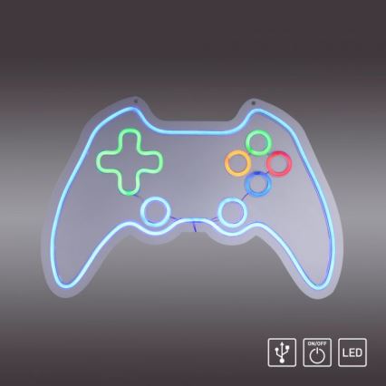 JUST LIGHT. 85022-70 - décoration murale néon LED NEON LED/6,5W/5V pour gamer