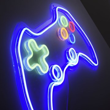 JUST LIGHT. 85022-70 - LED-Neon-Wanddekoration NEON LED/6,5W/5V im Gamer-Design