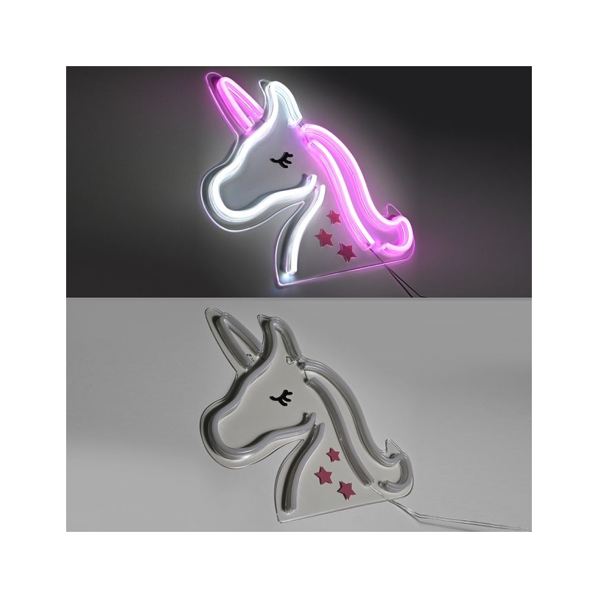 JUST LIGHT. 85025-70 - Décoration murale néon NEON LED/6,5W/5V Licorne