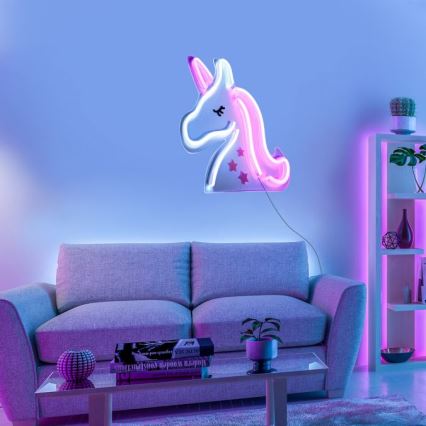 JUST LIGHT. 85025-70 - LED Decorazione murale al neon NEON LED/6,5W/5V unicorno