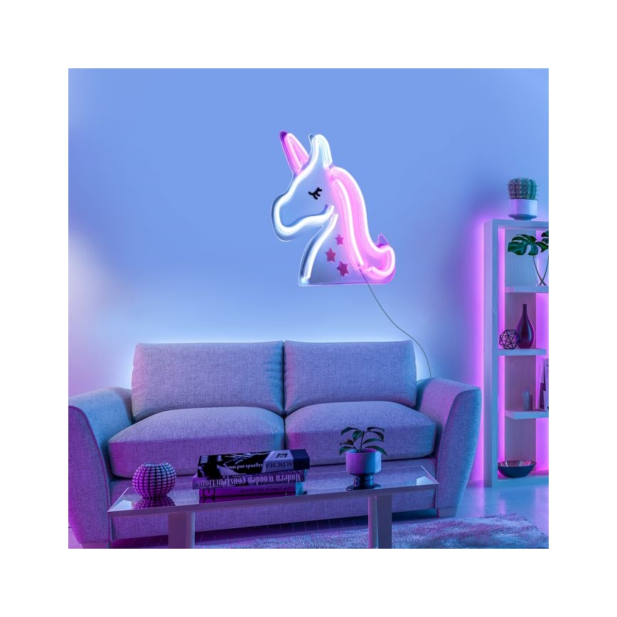 JUST LIGHT. 85025-70 - LED Decorazione murale al neon NEON LED/6,5W/5V unicorno