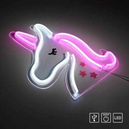 JUST LIGHT. 85025-70 - LED Decorazione murale al neon NEON LED/6,5W/5V unicorno