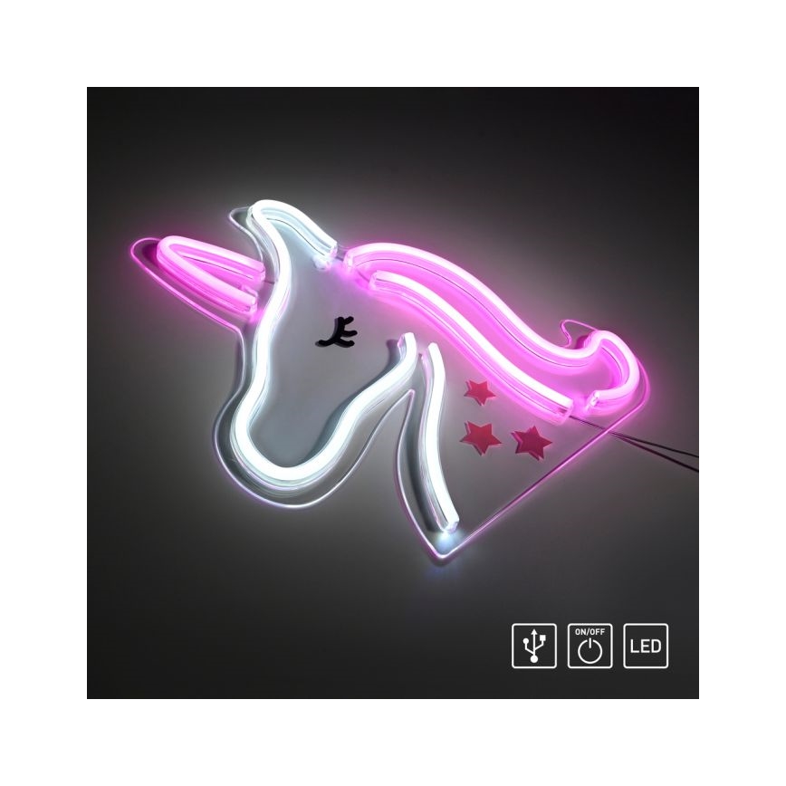 JUST LIGHT. 85025-70 - LED Decorazione murale al neon NEON LED/6,5W/5V unicorno