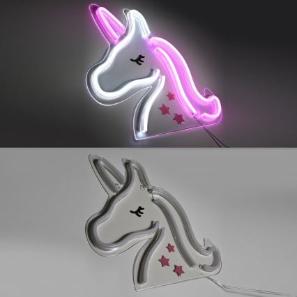 JUST LIGHT. 85025-70 - LED Decorazione murale al neon NEON LED/6,5W/5V unicorno
