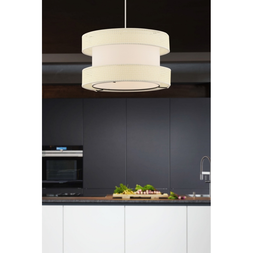 Kabel-Hängeleuchte HALO 1xE27/60W/230V, cremefarben