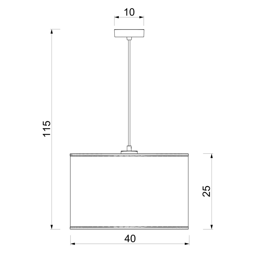 Kabel-Pendelleuchte ARDEN, 1x E27/15 W/230 V, Ø 40 cm, Beige