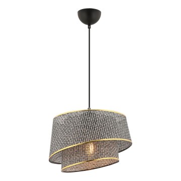 Kabel-Pendelleuchte BARETTE 1xE27/60W/230V grau/gold