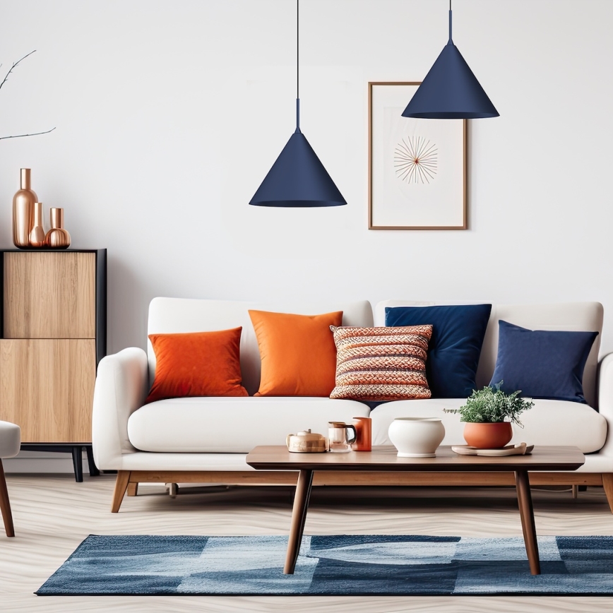 Kabel-Pendelleuchte CAPITAL, 1xGX53/15W/230V, Durchmesser 32 cm, blau