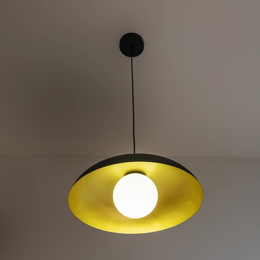 Kabel-Pendelleuchte ECLIPSE 1xE27/15W/230V schwarz/gold