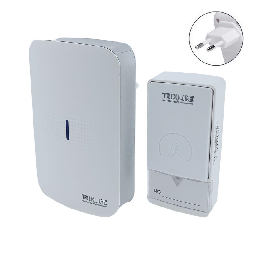 Kabellose Steckdosen-Türklingel PIEZO BELL 230V + 1x23A IP40 weiß