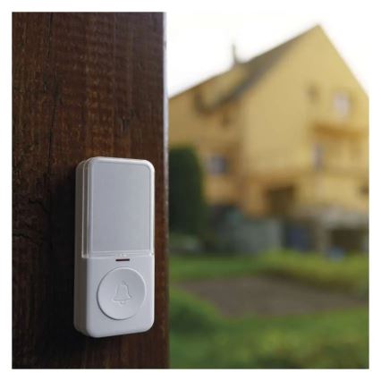 Kabellose Türklingel für Steckdose 230V + 1xCR2032 weiß
