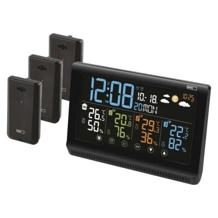 Kabellose Wetterstation mit drei Sensoren 5V/3xAAA + 2xAAA