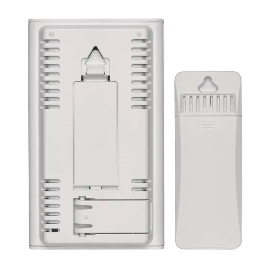 Kabellose Wetterstation mit Wecker 2xAAA weiß