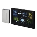 Kabellose Wetterstation mit Wecker 3xAAA/5V + 2xAAA schwarz