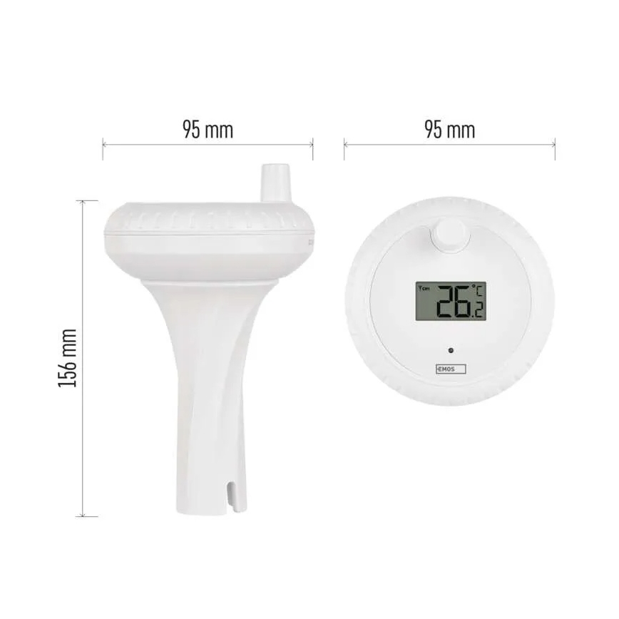 Kabelloses Pool-Schwimmthermometer 2xAA