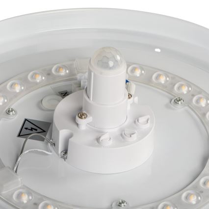 Plafonnier LED FOGLER LED/24W/230V Ø 38 cm, avec détecteur de mouvement et capteur crépusculaire